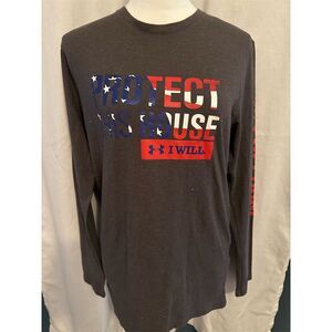 Under Armour Men's Gray Long Sleeve "Protect This House" Shirt Size S